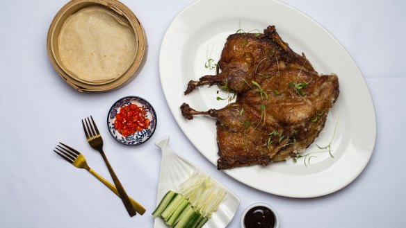 Deep-fried to order: Signature crispy duck at Castlecrag.