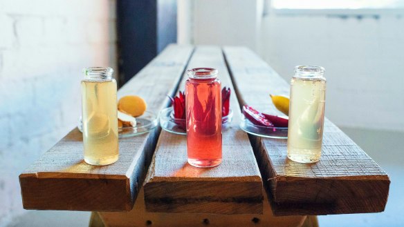 Kombucha can be flavoured with wild herbs, spices and fresh fruit.