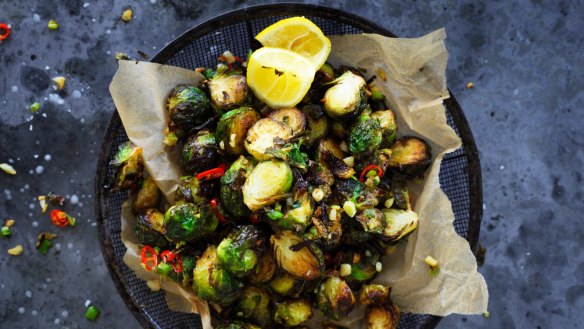 Salt and pepper brussels sprouts.