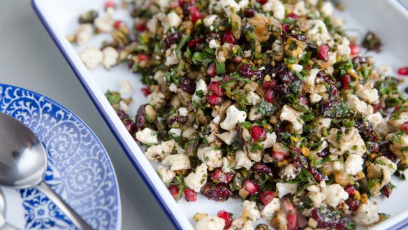 Michael Rantissi's cauliflower and cranberry salad. 