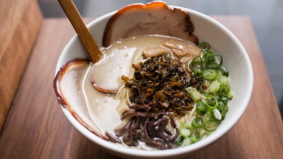 The signature dish is the 'Ramentic' pork ramen.