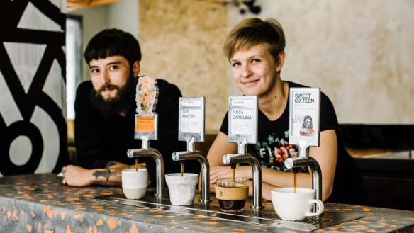 Single O Surry Hills' self-serve coffee taps.