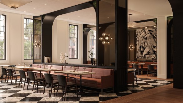 A render of the venue as it will appear at the soon-to-open Capella Sydney hotel.
