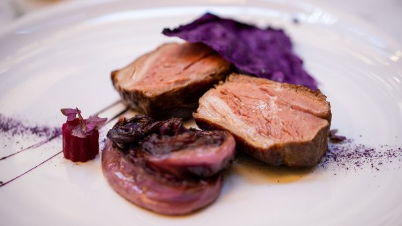 Lamb with red cabbage, four ways.