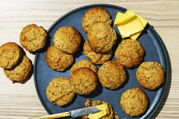 Oat and coconut scones.