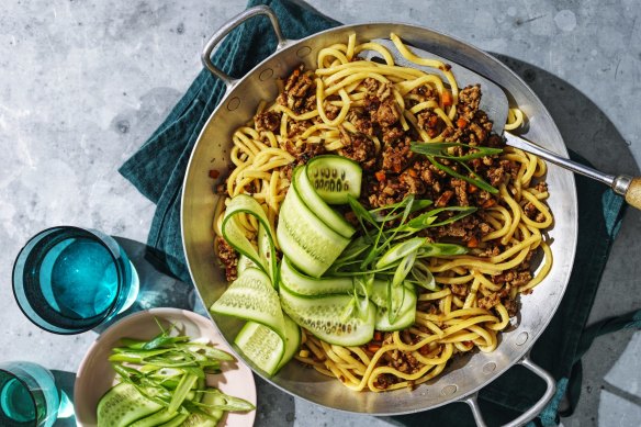 Hoisin mince and noodles.