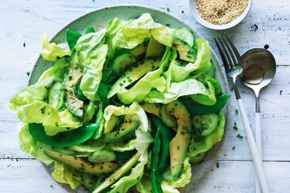 Japanese green avocado salad.