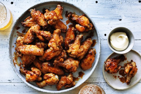 Serve these sticky wings with Japanese mayo such as Kewpie.