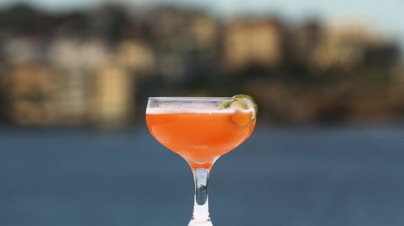 A cocktail from Icebergs.