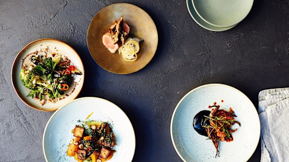 A selection of dishes at Shelter cafe-restaurant in Lennox Heads, NSW.