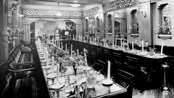 The banquet hall at the  Paragon in 1938.