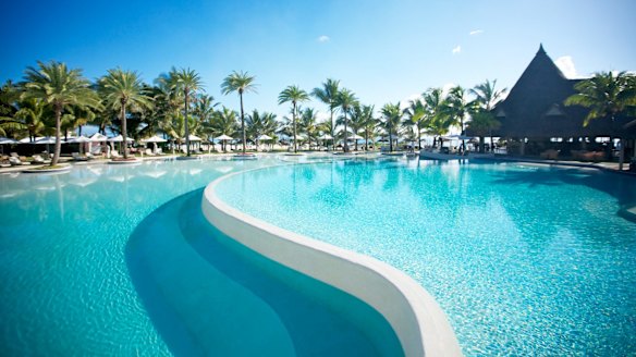 Lux Belle Mare's swimming pool is reportedly the largest in the country.