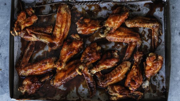 Sticky golden syrup wings.