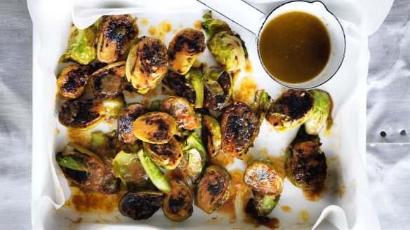 Miso butter brussels sprouts, the perfect side.