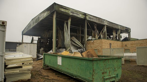 Pialligo Estate's smokehouse was badly damaged.