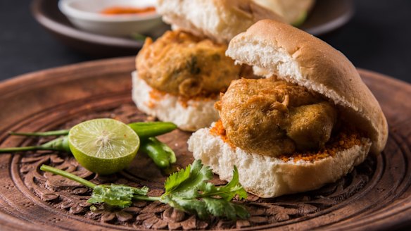 In India, the king of the carb-on-carb snack is vada pav, Mumbai's favourite street food.