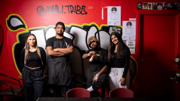 From left: Talesha Smith, Duleen Senaratne, John Chinsami and Shania Gamage.