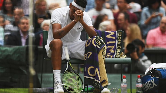 Nick Kyrgios was thrashed by Andy Murray, and was criticised for seeming to lose interest. 