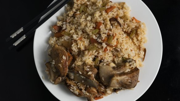 Go-to dish: Xinjiang lamb pilaf.