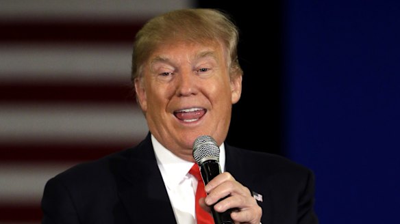 Donald Trump campaigns in Wisconsin on Wednesday. 