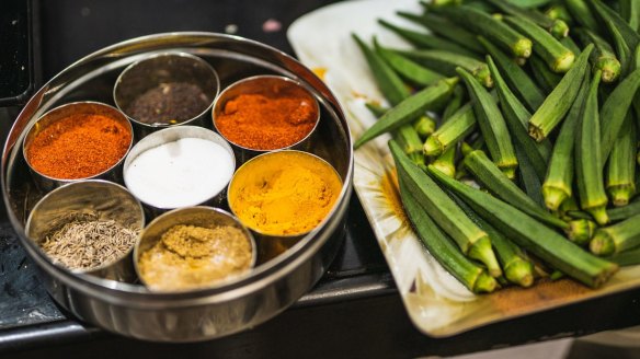 Vegan cooking class in Udaipur, India.