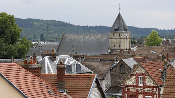 The church where the priest was killed.