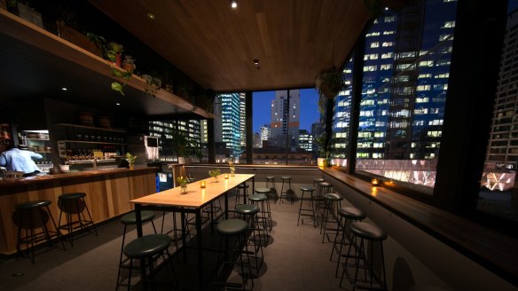 Bomba's renovated rooftop bar.
