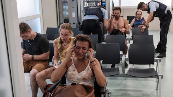 Some of the pedestrians injured when a van drove through crowds on Las Ramblas, Barcelona's most famous street.