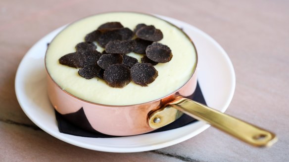 Potato puree with optional truffle.