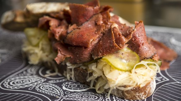 The vegan reuben sandwich at Smith & Deli.