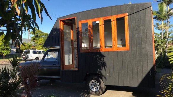 The Bearded Jaffle food truck was custom built to accommodate Gawn's six-foot-nine frame.