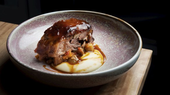 Go-to dish: 12-hour lamb shoulder with sweet and sour eggplant.