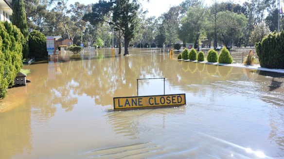 No-go zone: Forbes in flood.