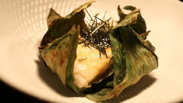 Glacier 51 toothfish baked in banana leaves with miso butter.
