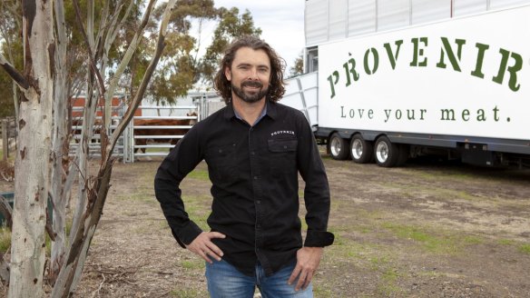 Farmer and Provenir CEO Chris Balazs with the company's mobile processing unit.