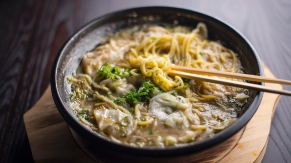 Go-to dish: Hakata taki gyoza with ramen.