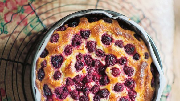 Yoghurt and raspberry cake, $300, fatpig.farm. 