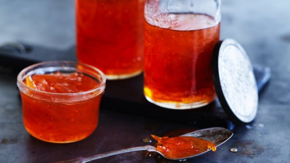 Dan Lepard's grapefruit and cardamom whole fruit marmalade.