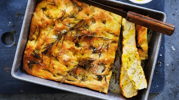 Sea salt and rosemary focaccia.