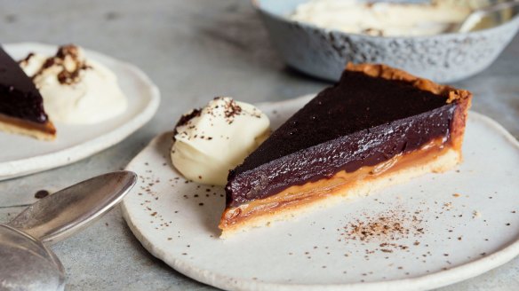 This decadent chocolate tart is sure to be a hit at your next dinner party.