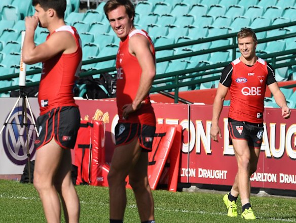 Taking it all in his stride: Kieren Jack walks along the boundary line at the SCG. 