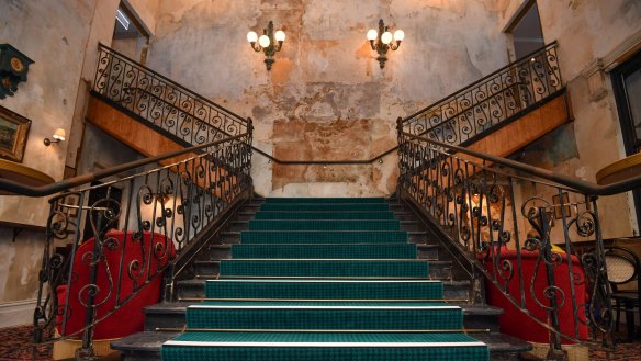 The central staircase leads to new territory at the Espy.