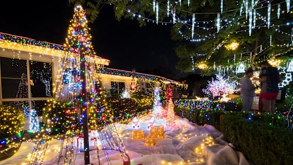 Nigel and Mary-Ann Biginell have also transformed their house into a Christmas wonderland in Bissenberger Crescent.