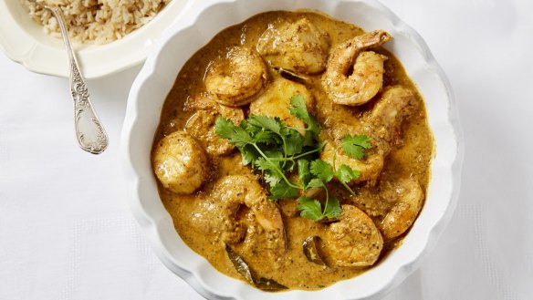 Prawn and scallop curry.
