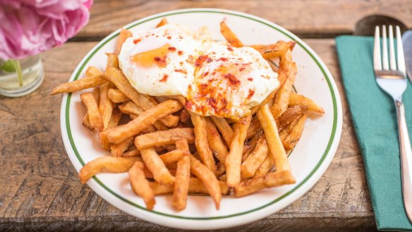 Deceptively delicious: Eggs and chips, Bunyip Hotel-style.