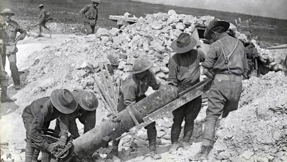 The trench mortars that Gunner Stephen Ellery worked with and helped keep supplied.