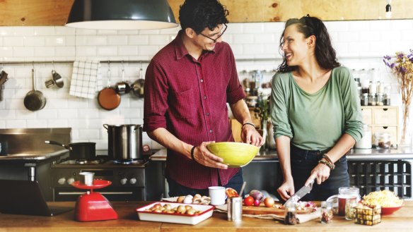 It's not always sunny in the kitchen: Cooking with your partner can be a recipe for disaster.