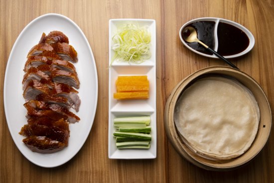 Lantern Fish's big order, and big drawcard, is the Peking duck, or 'crispy skin duck pancakes'.