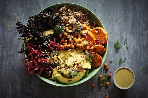 With sweet potato, kale and quinoa, this grain bowl is as healthy as it is tasty.