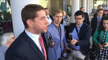 Health Minister Cameron Dick presents Lady Cilento Children's Hospital review findings in August.